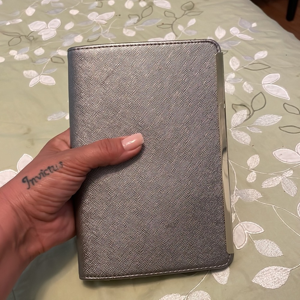 Mossimo Cross Body Clutch Purse Silver - image 1